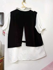 Chic Two-Tone Layered Top