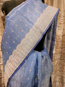 Tissue Saree With Full Weaving Work