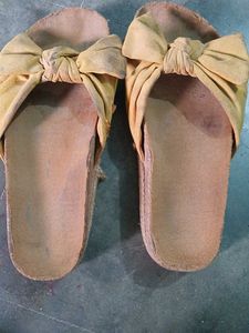 Yellow Bow Sandals