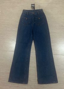 New Wide Leg Blue Denim Jeans