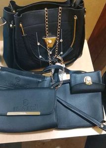 Chic Black Handbag Set