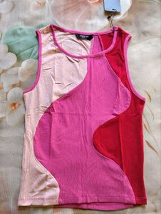 Vibrant Color Block Tank Top