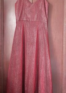 New Unused Sparkling Maroon long gown
