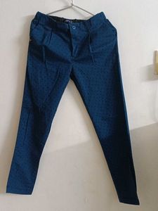 New Blue Patterned Boys Pants
