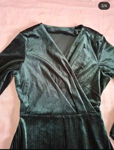 Elegant Velvet Wrap Dress