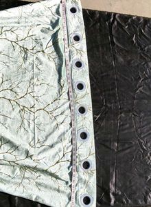 premium velvet leaf design door curtain