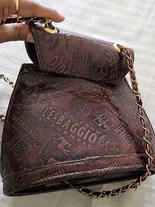 Vintage Embossed Small Shoulder Bag