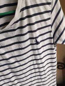 Striped V-Neck T-Shirt