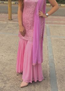 Designer Sequin Sharara Suit