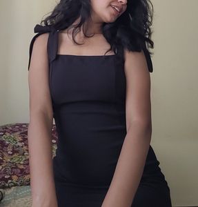 Little Black Dress with Tie Straps