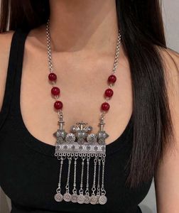 Vintage Oxidised Silver Necklace &amp; Ring Set
