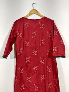 Red Floral Print Tunic Dress
