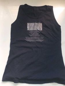 Women's Black Graphic Tank Top