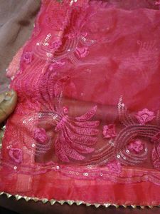 embroidery saree with boluse