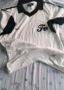 White Striped Polo Shirt