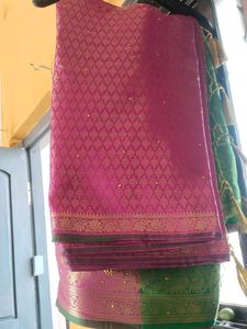 Vibrant Pink Silk Saree