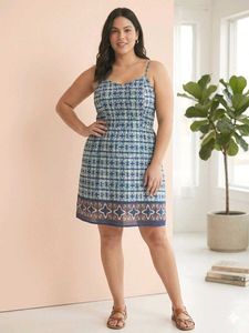 Premium Abstract Print Cotton Blend Sundress (NWOT