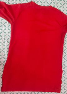 Red Long Sleeve Top