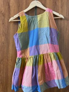 Vibrant Checkered Peplum Top