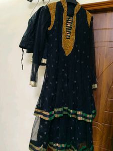 Elegant Black frock chudidar