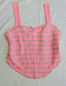 Y2K pink  sequins top