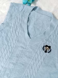 Light Blue korean vest cardigan 🩵