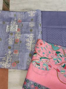 Beautiful Lavender Printed dress material