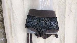 Sheer Lace Tie-Up Shorts