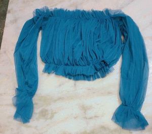 Sea Green Crop Top For Girl Or Woman 30 Bust