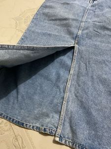 Blue Denim Midi Skirt