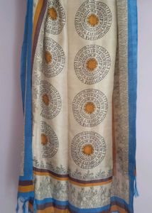 Ethnic Print Chanderi Silk Dupatta