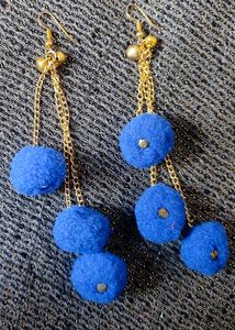 Pom  Long Earrin