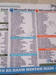 Microsoft Excel, Word, PPT Shortcut Guide