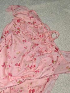 Sweet Pink Floral Mini Dress