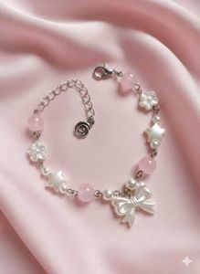 Cute Bow &amp; Pearl Bracelet