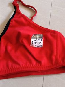 Red Bra with Black Trim