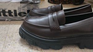 Littlebox Chunky Sole Brown Loafers