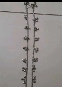Silver Anklets with Bells
