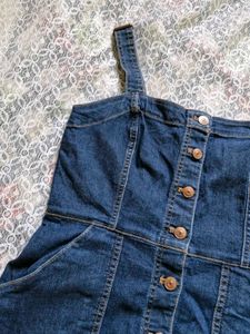Denim Button-Up Mini Dress
