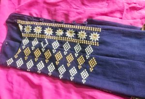 Embroidered Blue Kurta