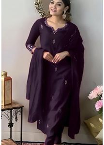 Elegant Purple Kurta Set with Dupatta
