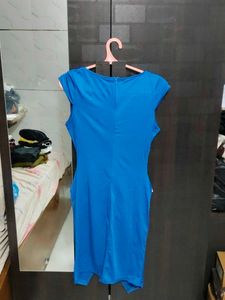 Wrap Style Royal Blue Dress