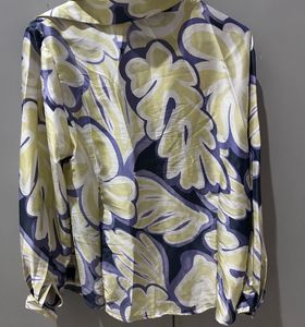 Flowy Floral Print Button-Up Shirt