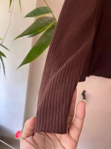 H&amp;M Burgundy Long Sleeve Top