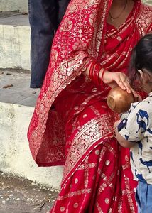 Elegant Red Banarasi Silk Saree