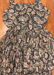 Tiered Paisley Print Gown
