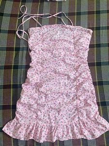 Pink Floral Mini Dress