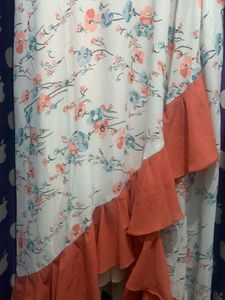 plus size Floral Ruffle Maxi Dress