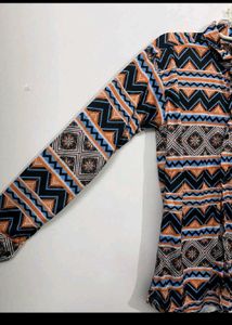 Patterned Duster Cardigan Or Shirt
