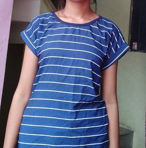 Blue Check Top For Women's Lining to